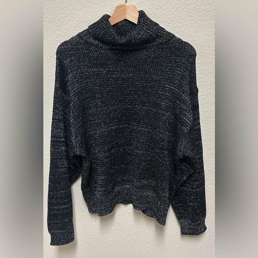 Joe’s Jeans Black Metallic Knit Sweater - size XL - Picture 2 of 5